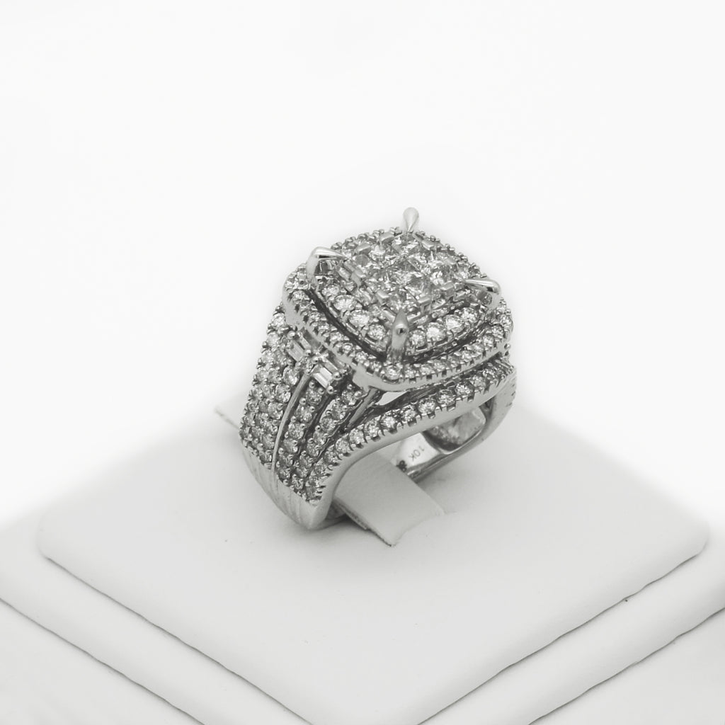 10K Gold Encrusted 3.0 tcw Diamond Ring