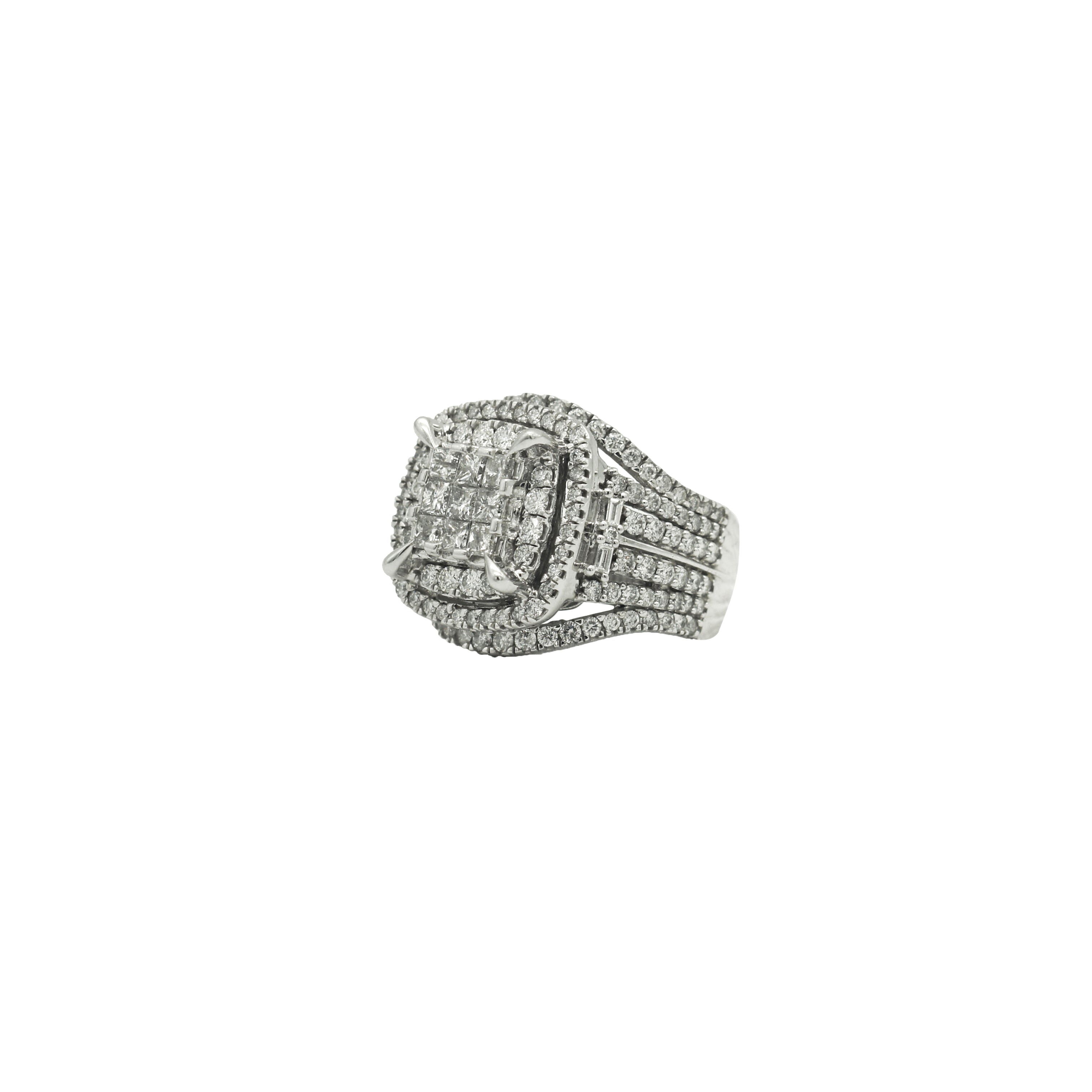 10K Gold Encrusted 3.0 tcw Diamond Ring