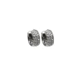 14K White Gold 1.0 tcw Diamond Huggie Hoop Earrings