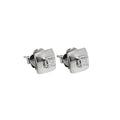 14K White Gold .30tcw DiamondSquare Stud Earrings