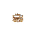 18K Rose Gold Diamond Crossover Ring